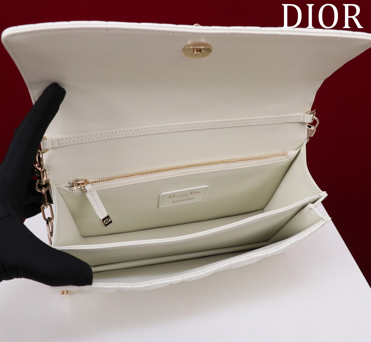 My Dior Top Handle Bag Latte Cannage Lambskin